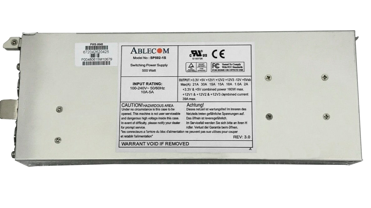 Блок питания Supermicro SP502-1S (PWS-0048) 500W Блок питания Supermicro SP502-1S (PWS-0048) 500W
