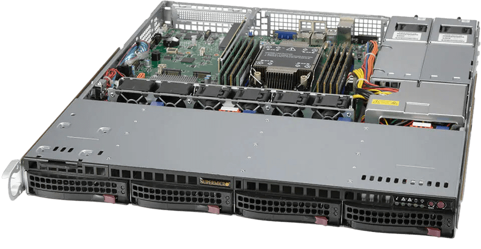 Сервер Supermicro SYS-510P-MR CSE-813 noCPU X12SPO-F 8хDDR4 softRaid IPMI 2х400W PSU Ethernet 2х1Gb/s 4х3,5" G34 Сервер Supermicro SYS-510P-MR CSE-813 noCPU X12SPO-F 8хDDR4 softRaid IPMI 2х400W PSU Ethernet 2х1Gb/s 4х3,5" G34