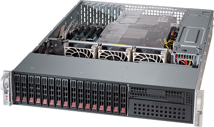 Сервер Supermicro SYS-2028R-C1RT CSE-213 noCPU X10DRH-CT 16хDDR4 softRaid IPMI 2х920W PSU Ethernet 2х1Gb/s 16х2,5" BPN SAS3-213A FCLGA2011-3